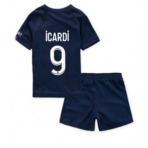 Paris Saint-Germain Mauro Icardi #9 kläder Barn 2022-23 Hemmatröja Kortärmad (+ korta byxor)